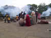 Women attend to the wounded during the siege.