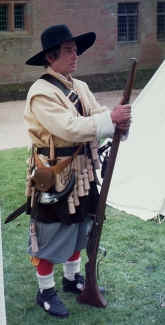 A musketeer with all his equipment