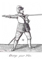 Illustration - battle pose for unmounted opponents